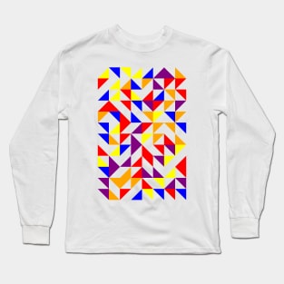 Amazing Geometric Colourful Triangle Pattern #4 Long Sleeve T-Shirt